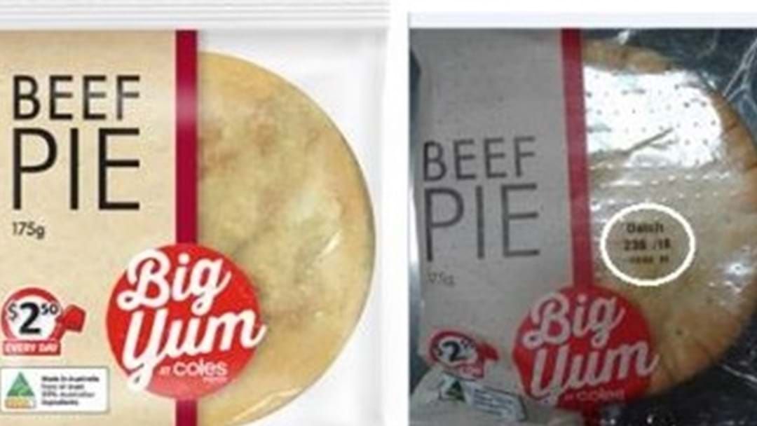 Article heading image for Recall of Coles Express Big Yum Beef Pie