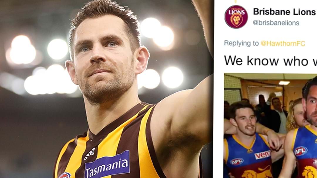 Article heading image for Brisbane's Teasing Hawthorn About The Luke Hodge News
