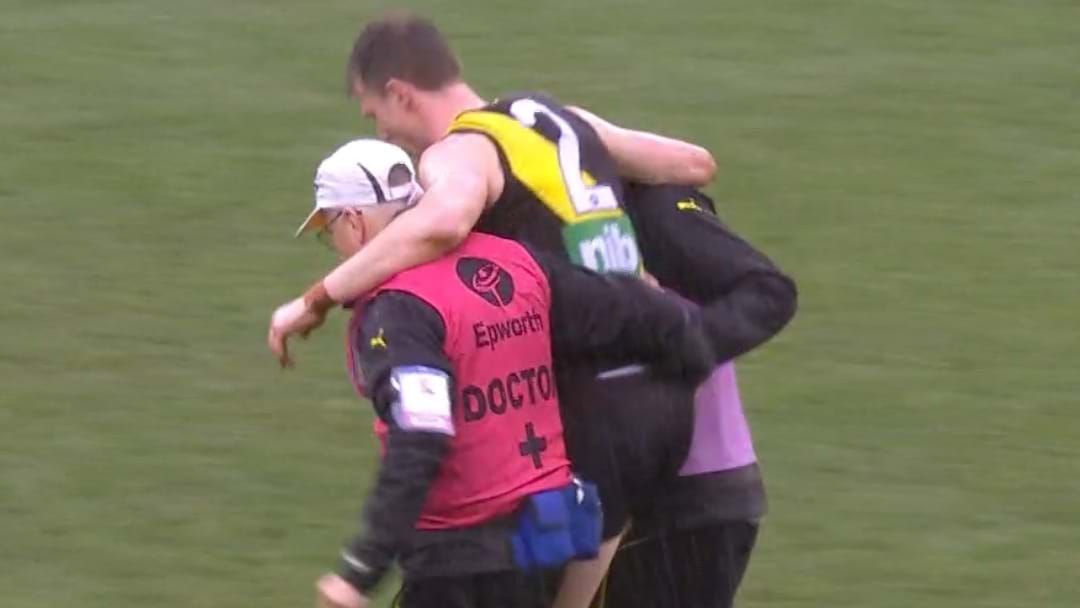 Article heading image for Dylan Grimes Has Left The Ground With An Ankle Injury