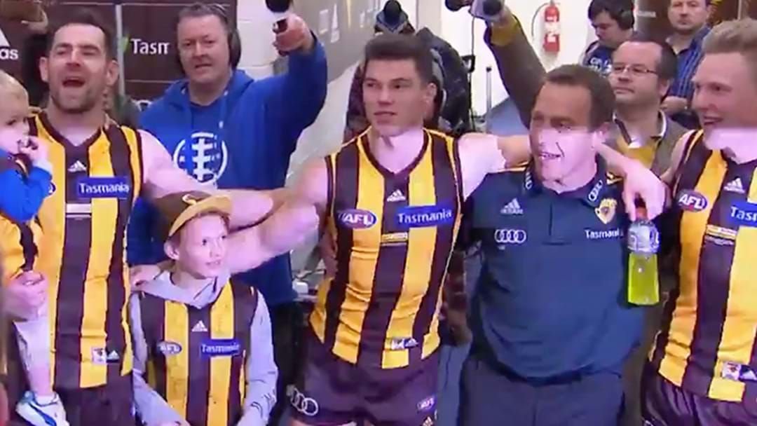Article heading image for Jaeger O'Meara Completely Stuffed Up The Hawthorn Theme Song