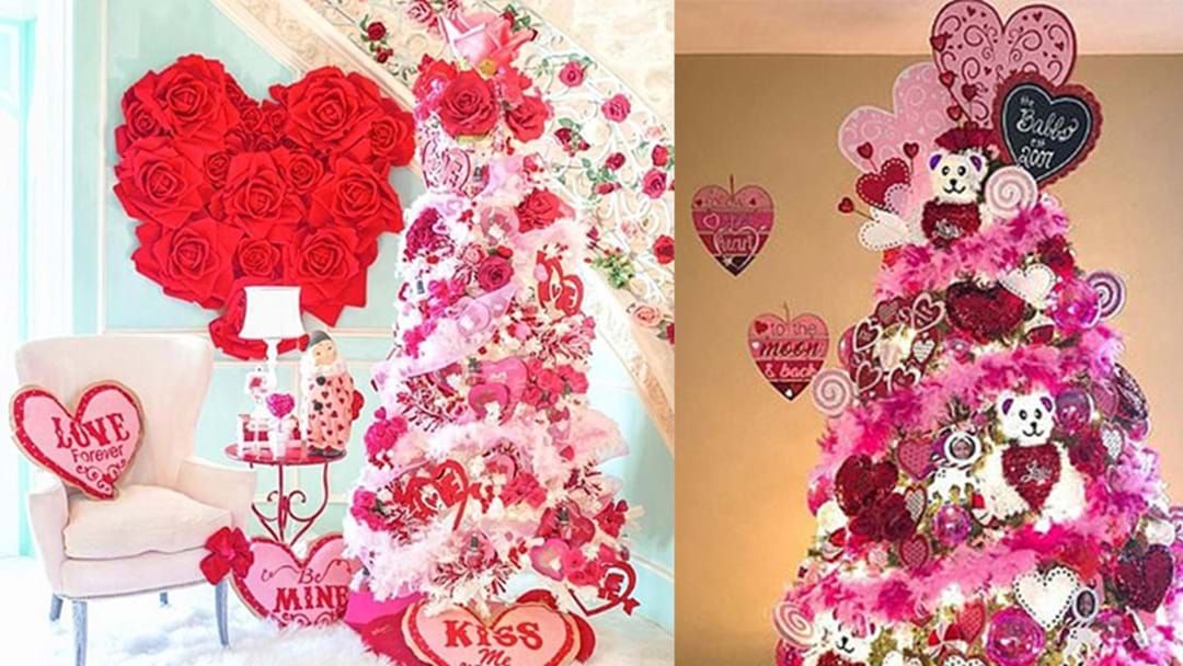 Article heading image for People Are Turning Their Christmas Trees Into Valentines Day Trees...