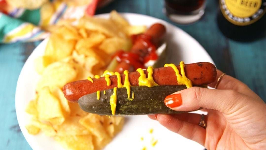 Article heading image for So Pickle Bun Hot Dogs Are A Thing Now & We're Totally On Board 