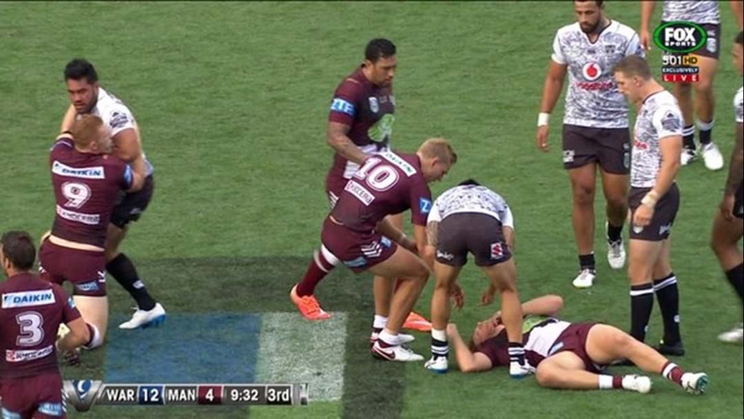 Article heading image for Konrad Hurrell In Hot Water After Knocking Out Manly Prop