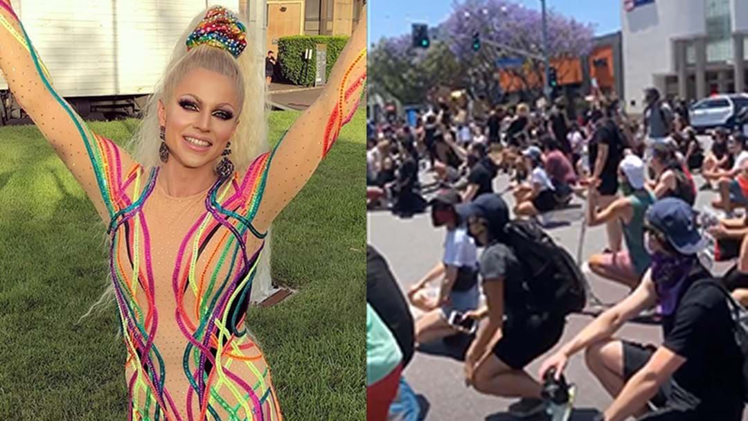 Article heading image for Courtney Act Opens Up About Her Participation In US Protests During Pride Month