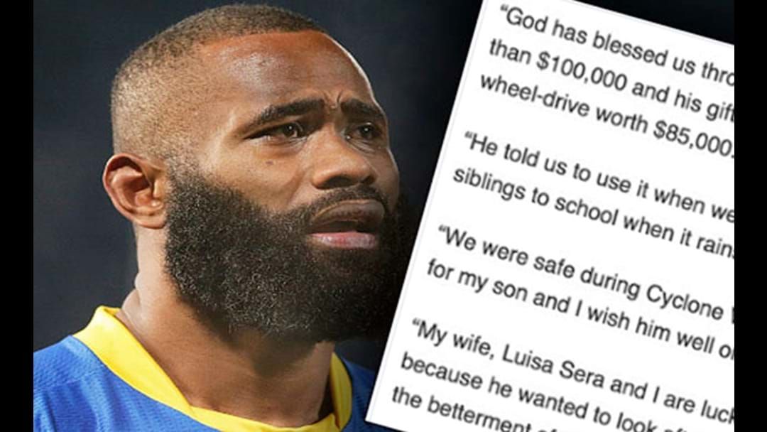 Article heading image for Semi Radradra's Dad Pens Emotional Letter About His Son Choosing To Play For Australia