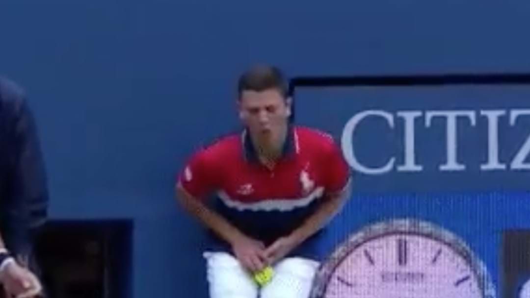 Article heading image for Ball Boy At US Open Cops A Tennis Ball Right In The Nuts