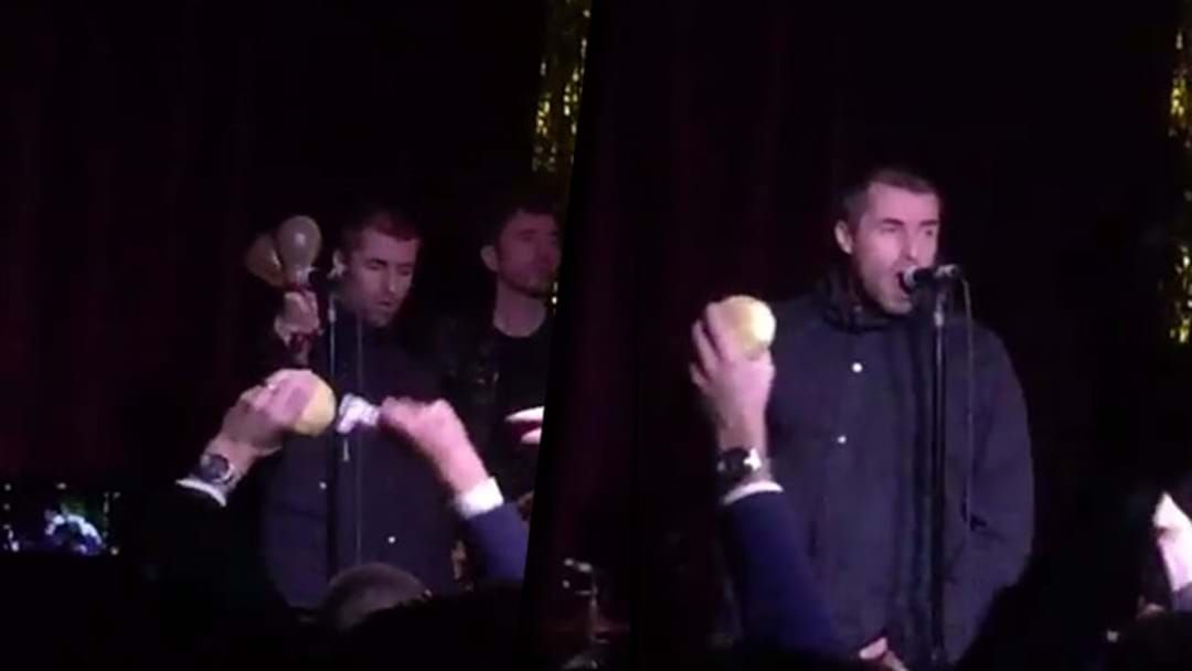 Article heading image for Liam Gallagher Had Someone Peeling A Potato At His Gig
