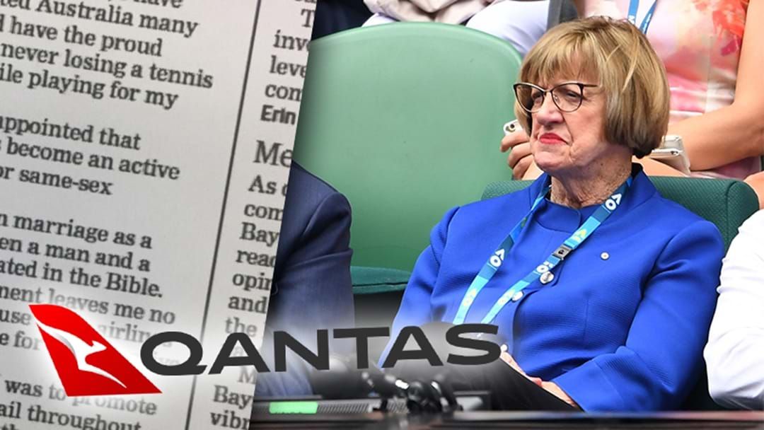 Article heading image for Margaret Court Blows Up At Qantas In The Paper Over Same-Sex Marriage