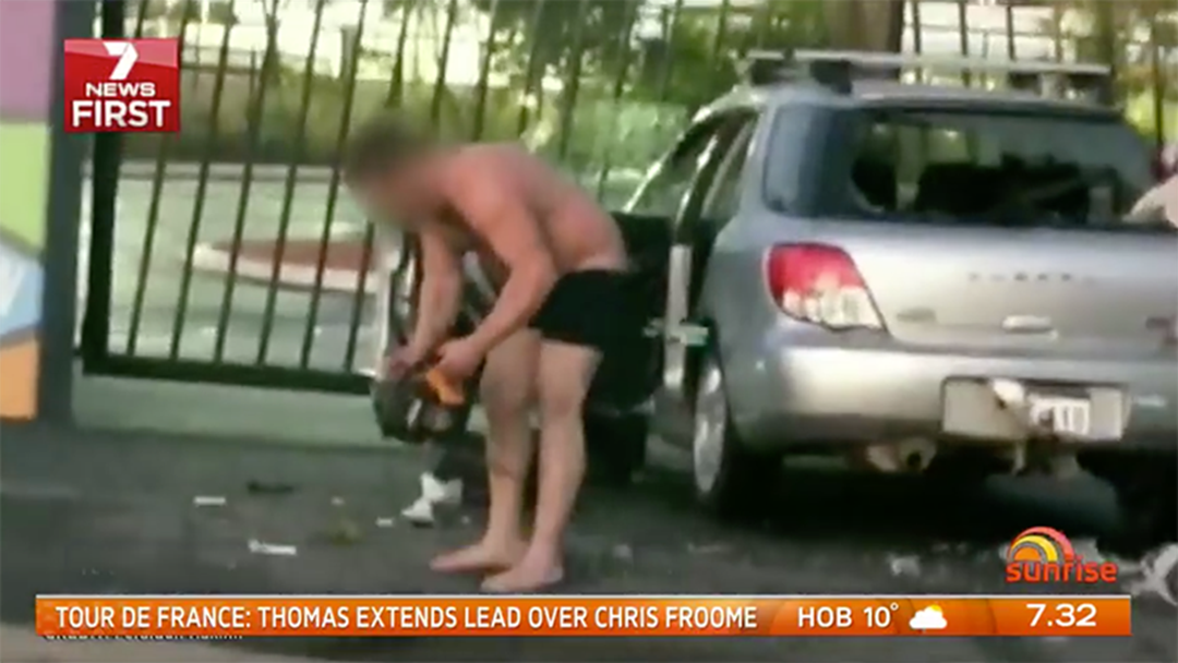 Article heading image for Perth Man Arrested After Stripping Off And Smashing Car With Golfclub & Chainsaw