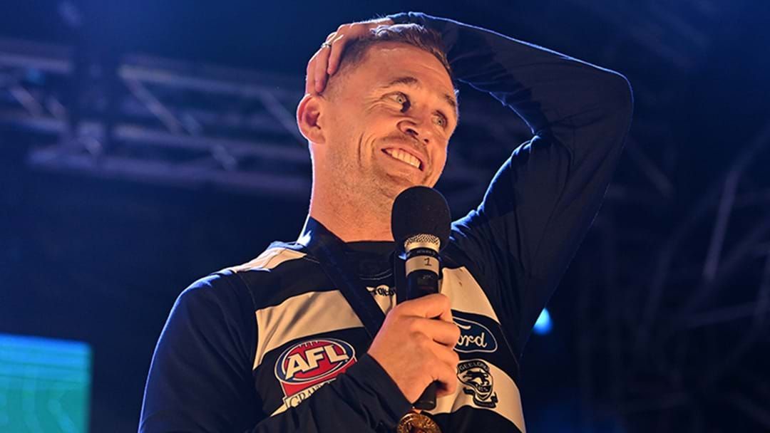 Article heading image for Joel Selwood Names His Best On Ground Contenders From The Post-Premiership Celebrations