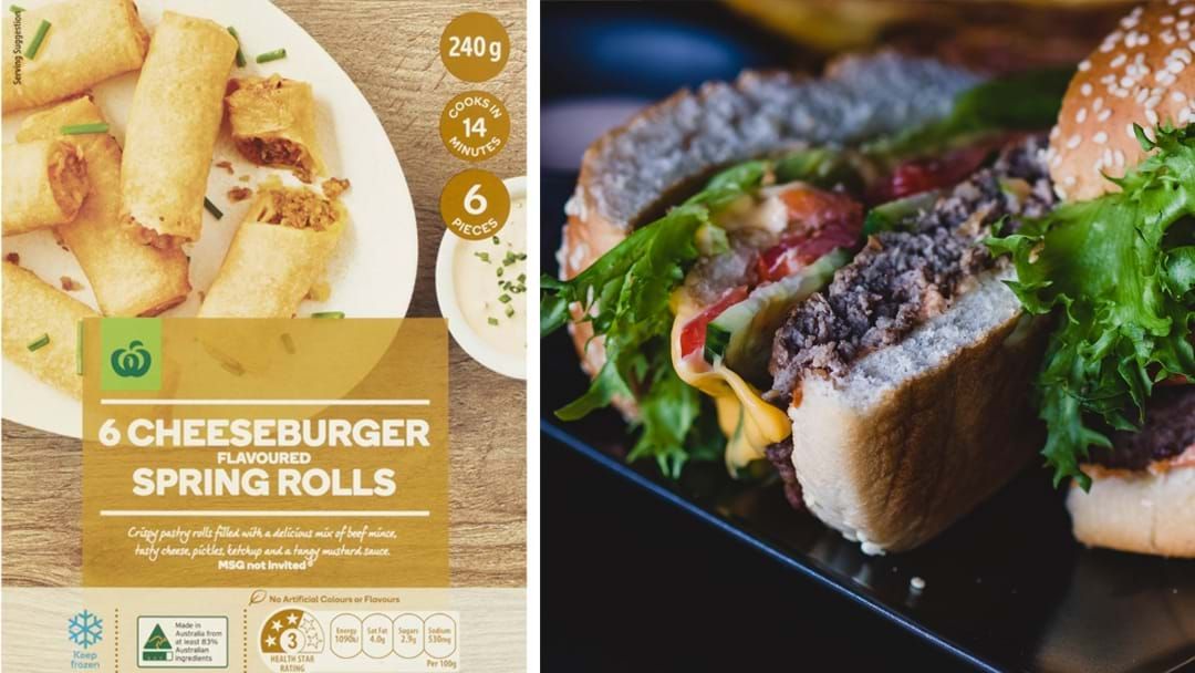 Article heading image for Woolies Are Now Selling Cheeseburger Flavoured Spring Rolls 