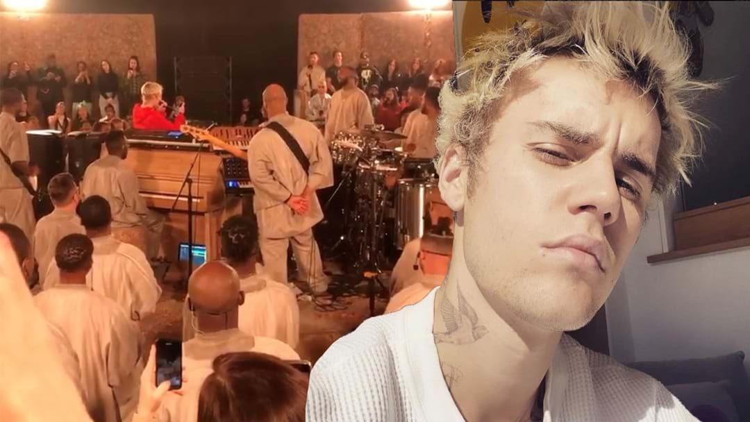 Article heading image for Justin Bieber Performs Emotional Song At Kanye's Sunday Service