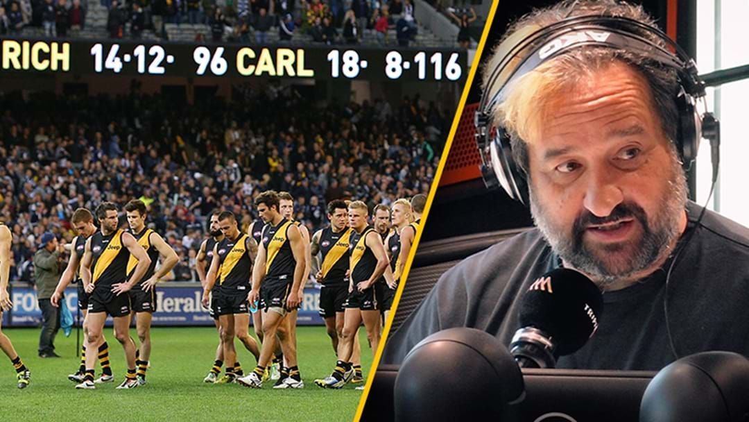 Article heading image for The Hot Breakfast Revisited Mick Molloy’s Rant After Carlton Beat Richmond In The 2013 Finals