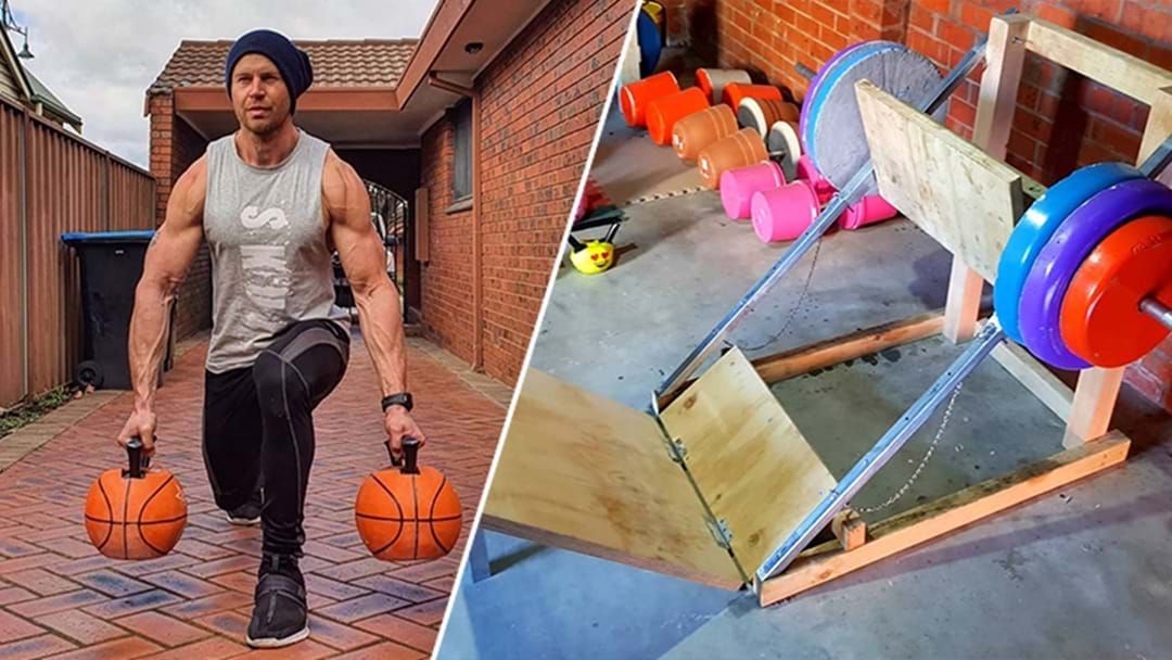 Article heading image for Central Victorian Bloke Builds His Own DIY Gym Equipment During Lockdown
