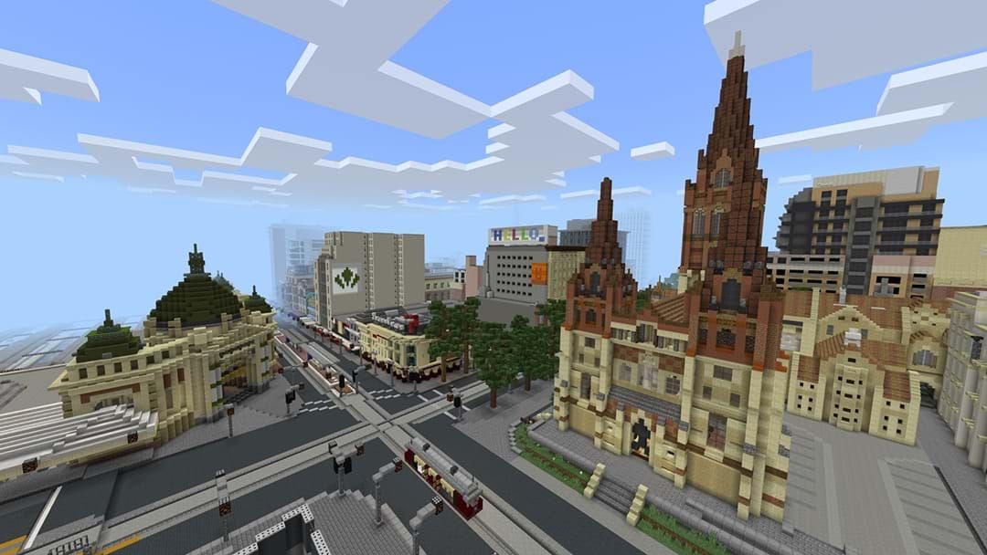 Article heading image for GAMING FACE ON: A Massive Map Of The Melbourne CBD Is Now Available In Minecraft