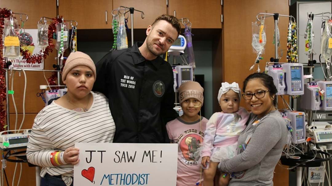 Article heading image for Justin Timberlake Makes Dreams Come True, Visiting Sick Fans In Hospital