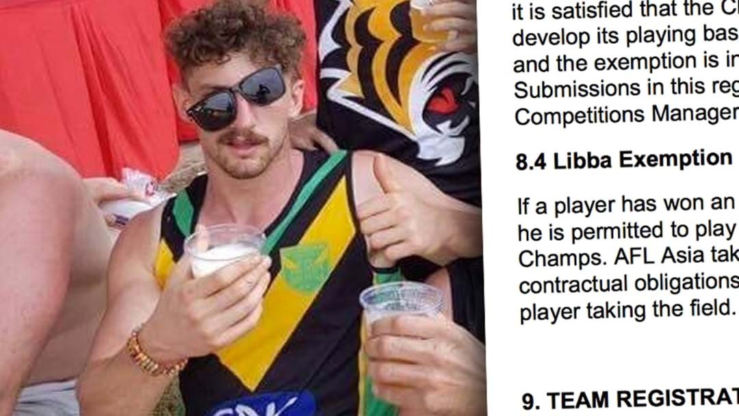 Article heading image for AFL Asia Creates A Brand New Rule Specifically About Tom Liberatore