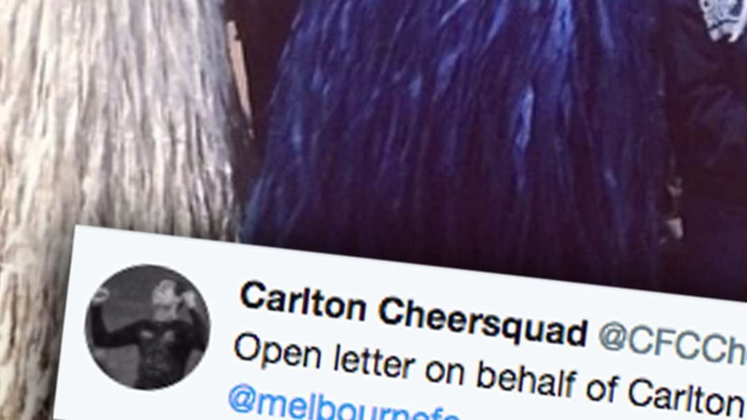 Article heading image for Carlton Cheersquad Officially Apologise For Telling The Melbourne Demons To 'Suck Shit'