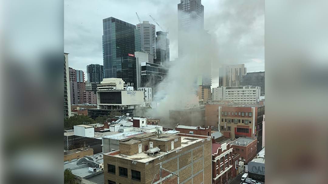 Article heading image for BREAKING: Large Fire In Melbourne CBD 