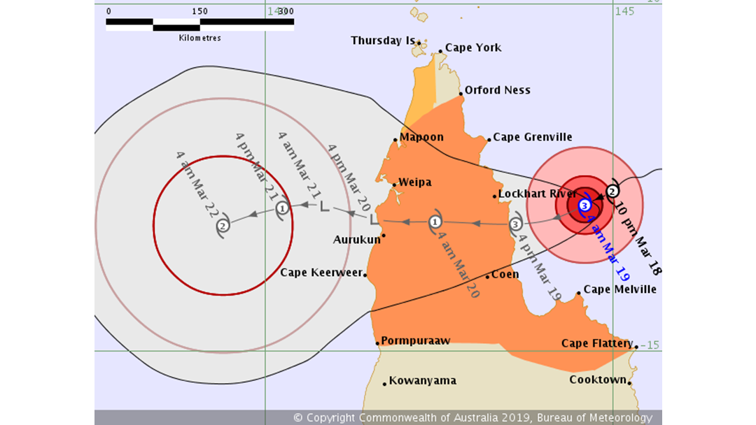 Article heading image for Tropical Cyclone Trevor has intensified to a category 3 off the Far Northern Coast.