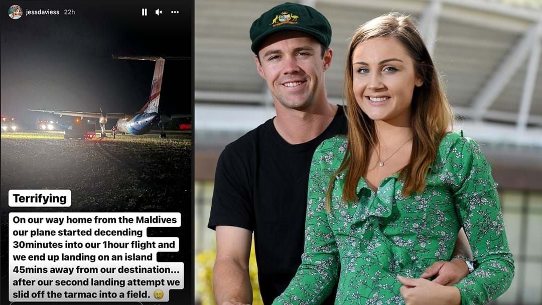 Article heading image for Travis Head Caught Up In Scary Emergency Plane Landing With Partner