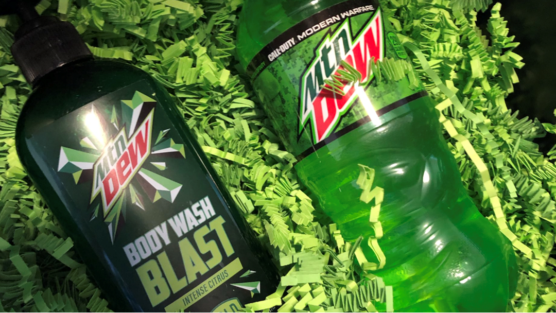 Article heading image for It Ain't Easy Being Green: Mountain Dew Have Released Their Own MTN DEW Body Wash Blast