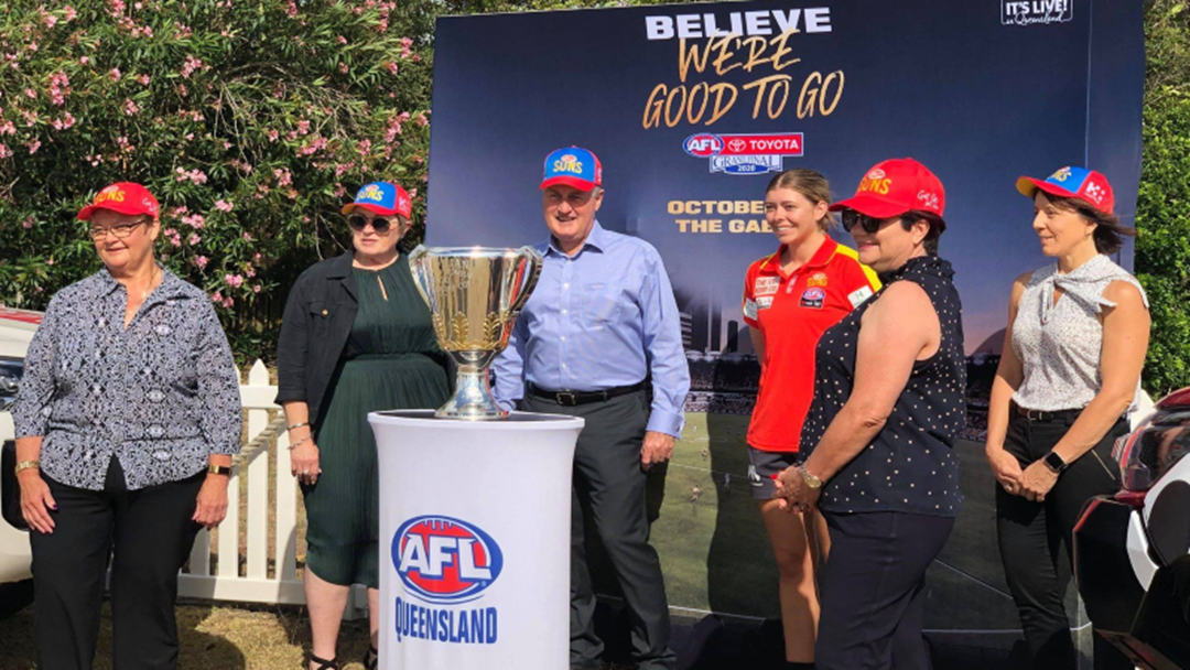 Article heading image for Kalinda Howarth From The GC Suns Womens, Spoke With Jay & Dave About The Trophy Tour Which Ended Up At Harrup Park