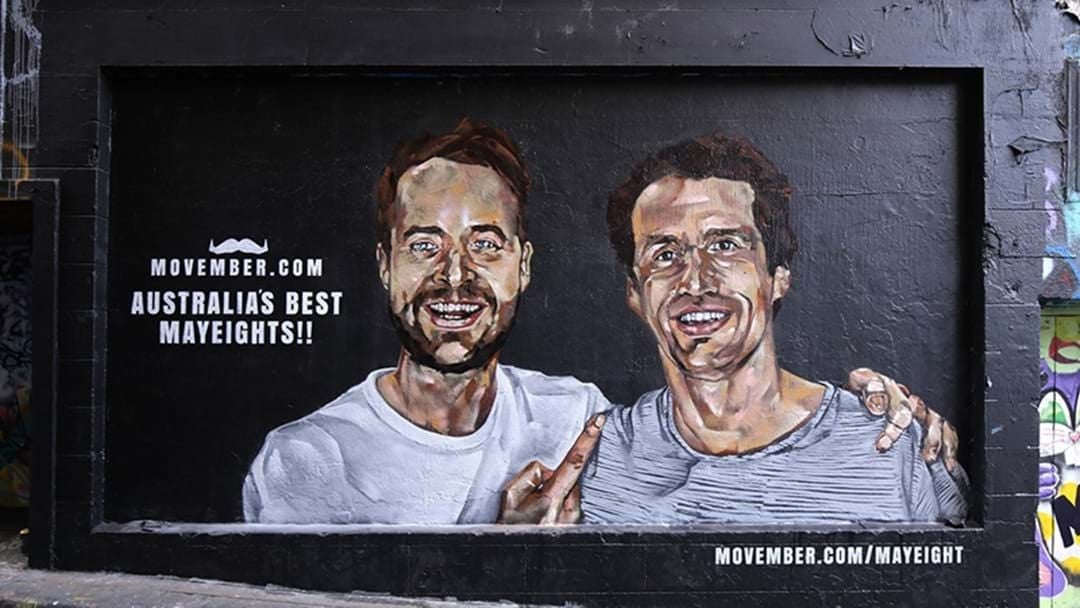 Article heading image for Hamish And Andy Want You To Talk To Your Mates In Movember Mural 