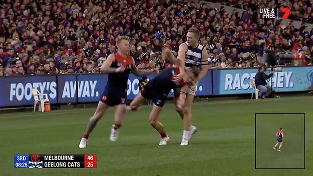 Article heading image for Melbourne Tagger James Harmes Says Joel Selwood’s Brain Fade Was The Turning Point Last Night