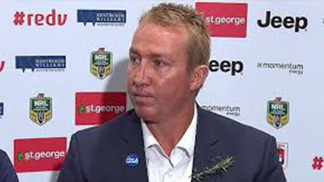 Article heading image for Trent Robinson's Bizarre Answer To A Question About The Current NRL Competition