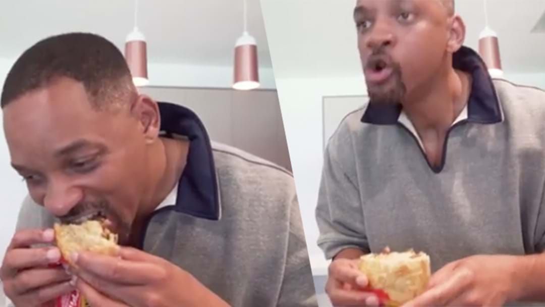 Article heading image for Will Smith Ate His First Aussie Meat Pie And Burnt The Shit Out Of His Mouth