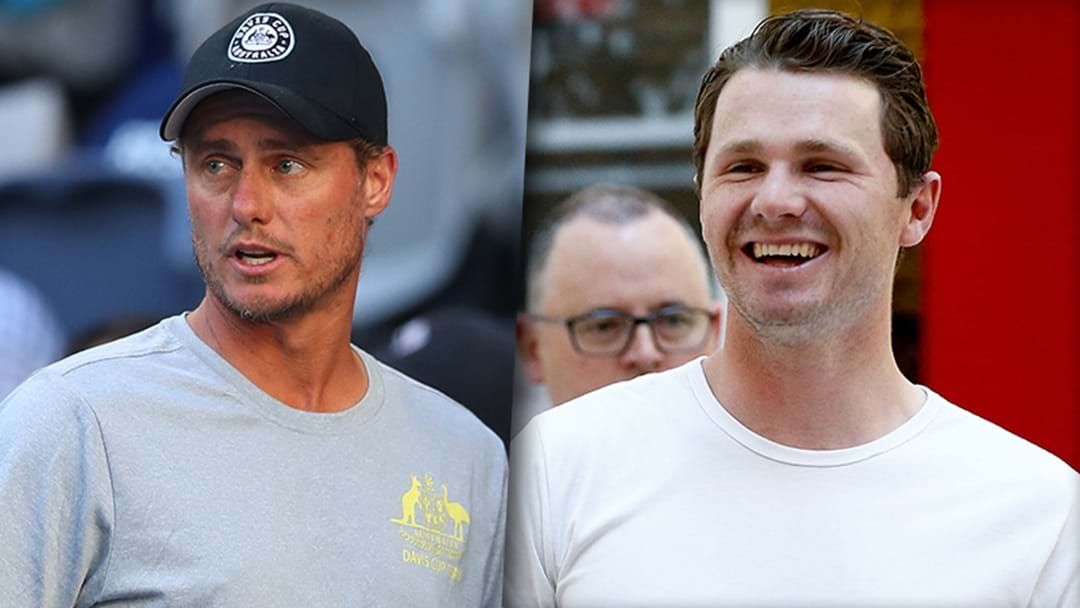 Article heading image for Lleyton Hewitt Gets Completely Stitched Up During Patrick Dangerfield Interview