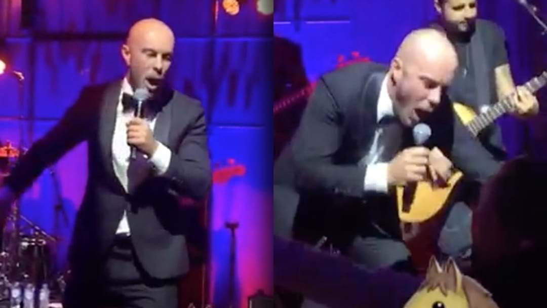 Article heading image for Chris Lynn Jumps On Stage & Belts Out 'The Horses' At Allan Border Medal 