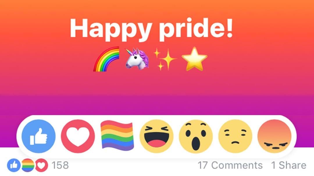 Article heading image for Here’s How To Get The LGBT Flag Facebook Reaction 