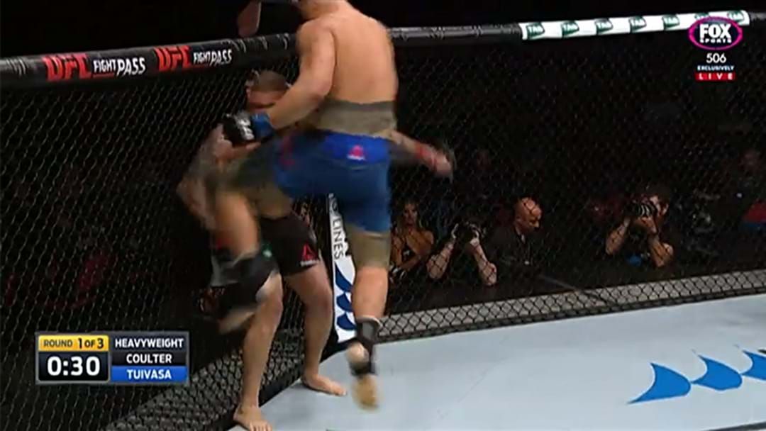 Article heading image for Former Rooster Tai Tuivasa Delivers Devastating Flying Knee In UFC Debut