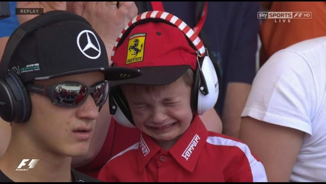 Article heading image for Crying Fan Gets To Meet Formula 1 Hero