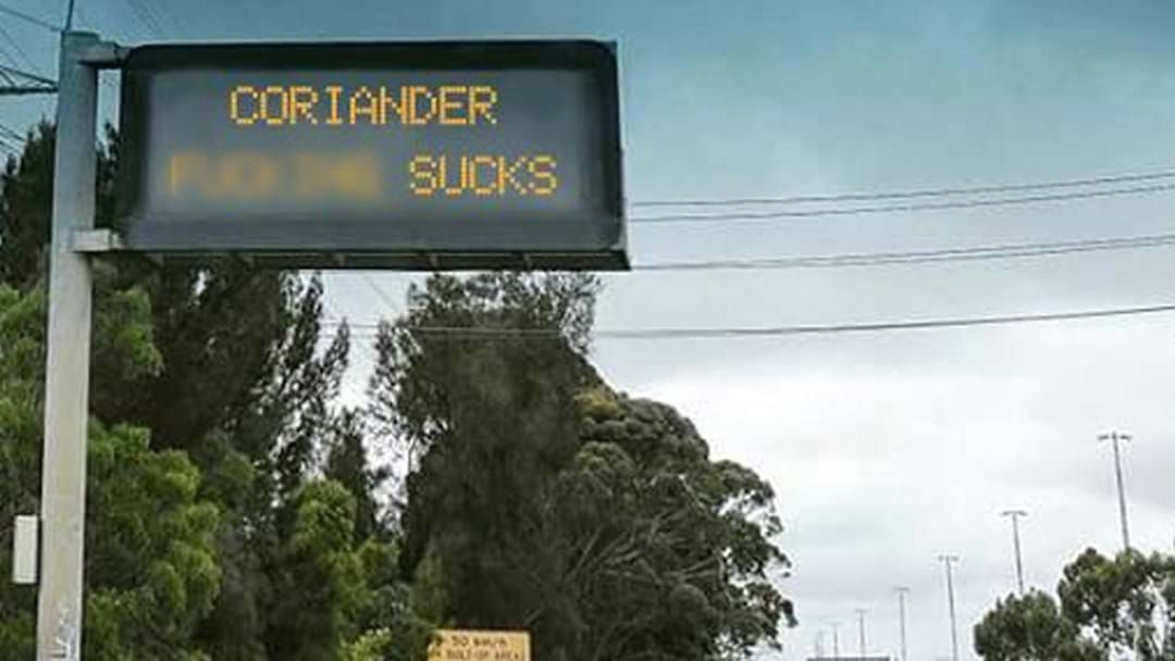 Article heading image for Anti Coriander Movement Fools The Internet With A Digital Street Sign "Hack"