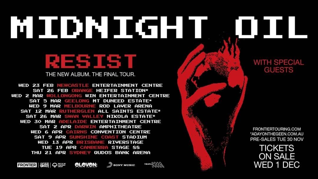 Midnight Oil Announces FINAL Tour &#39;Resist&#39; | Triple M