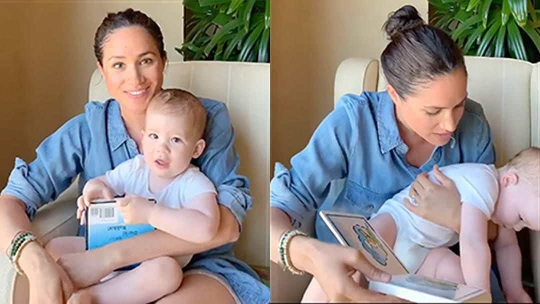 Article heading image for Meghan & Harry Share Rare Video Of Archie Learning To Read For His First Birthday 