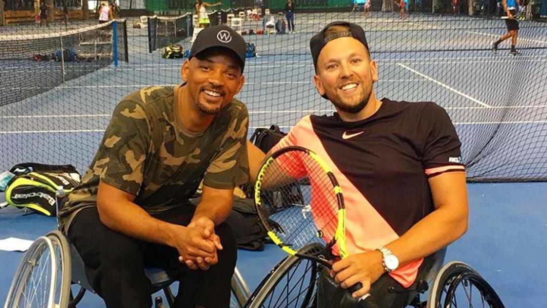 Article heading image for Dylan Alcott On Teaching Will Smith How To Play Tennis