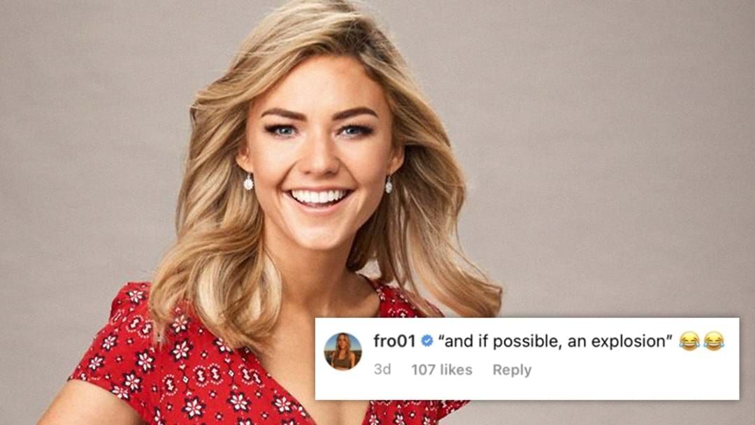 Article heading image for Sam Frost Takes A Dig At 'Home And Away'