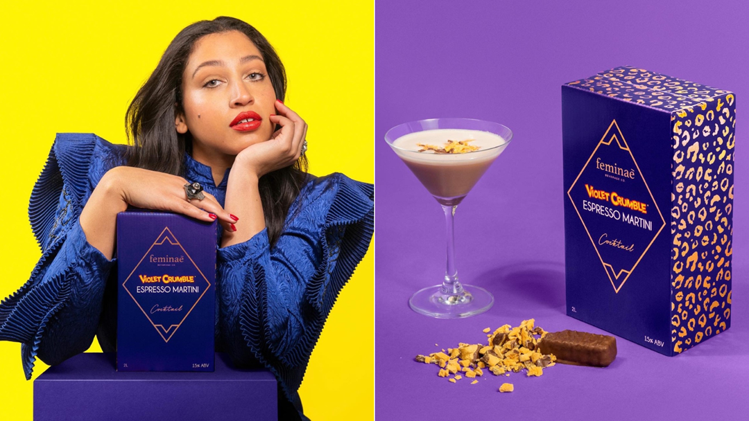 Article heading image for Good Lord, You Can Now Get Your Hands On A Violet Crumble Espresso Martini!