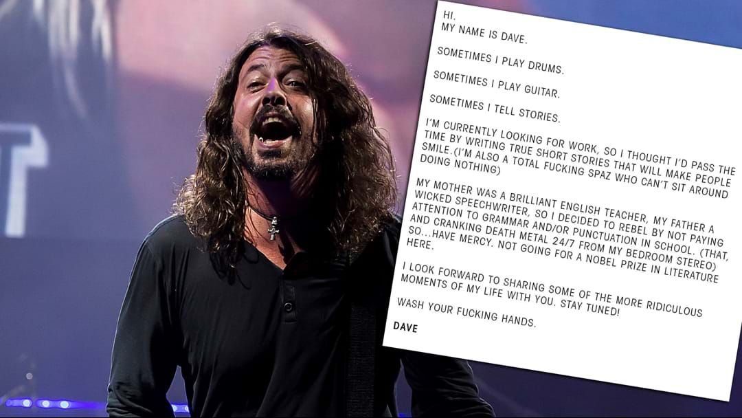 Article heading image for Dave Grohl Is Sharing "The Most Ridiculous Moments" Of His Life To "Make People Smile"