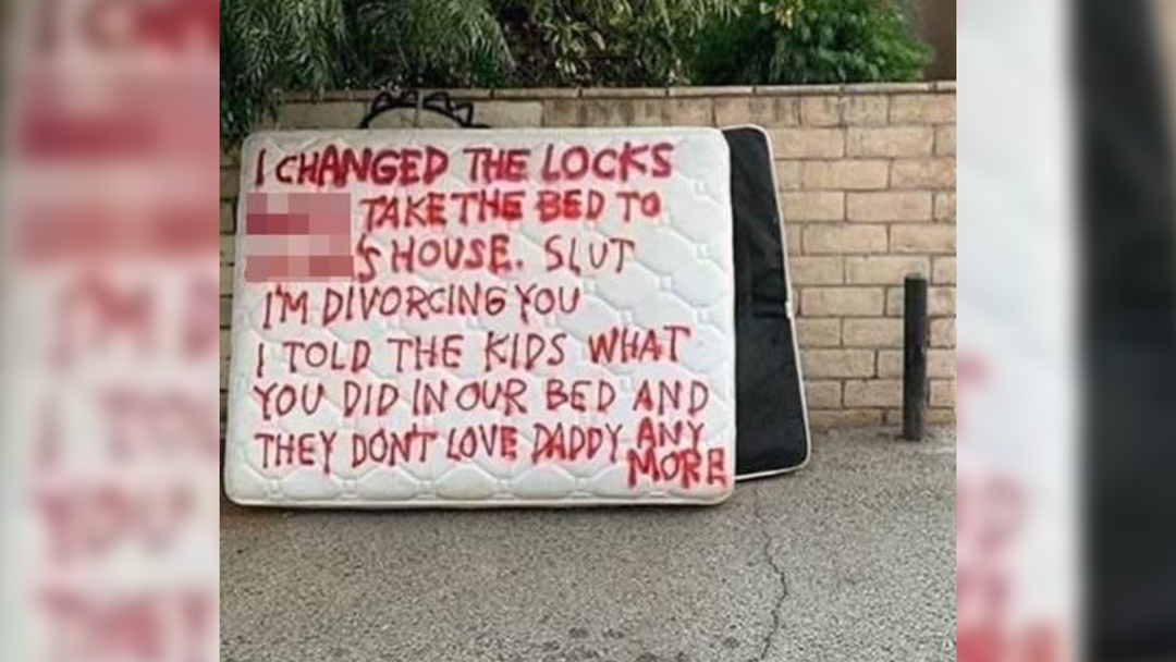 Article heading image for Wife Gets Revenge On Cheating Husband With Mattress Message