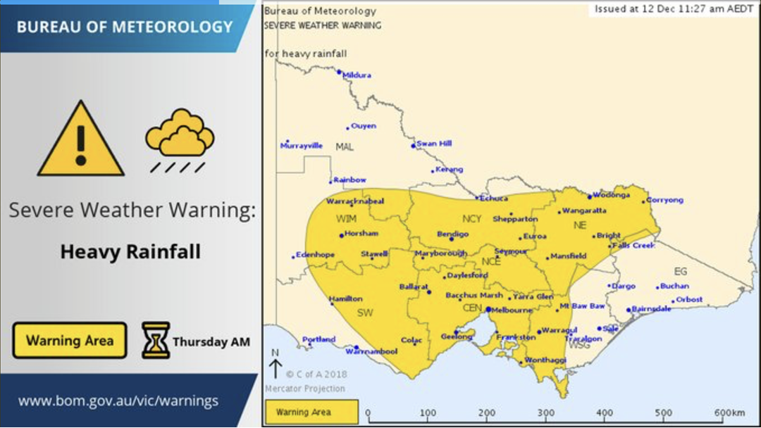 Article heading image for Severe Thunderstorm Warning for HEAVY RAINFALL 