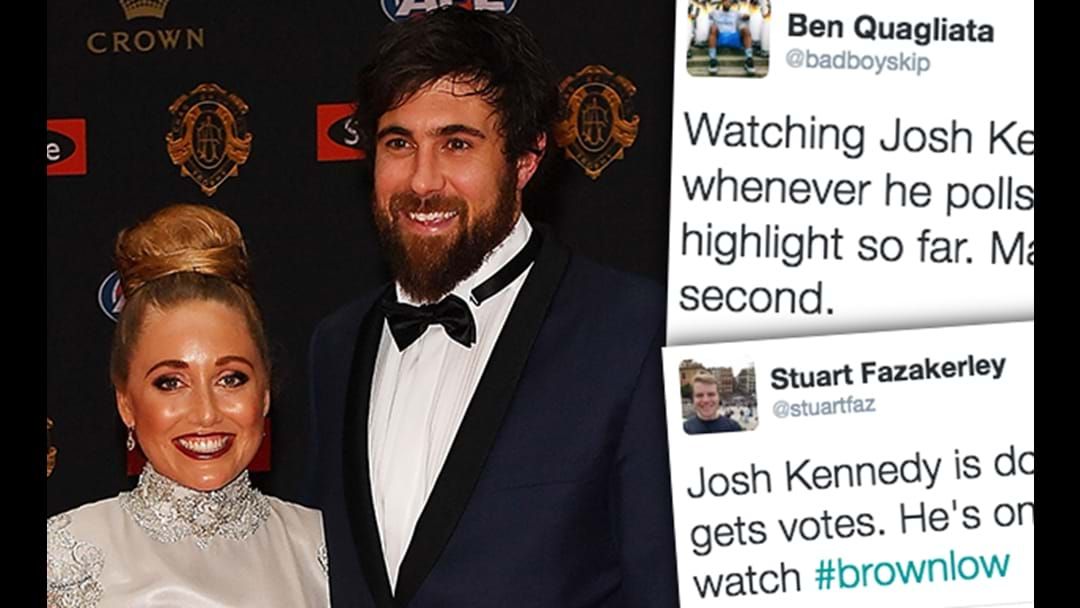 Article heading image for Josh Kennedy Is Up To Some Serious Antics At The Brownlow