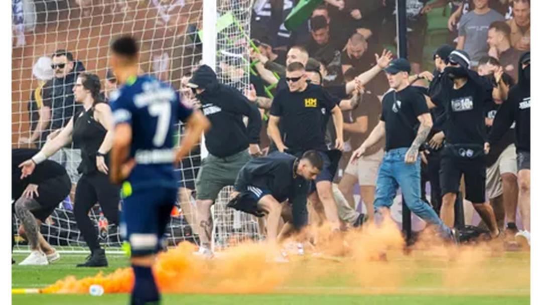 Article heading image for Football Australia Imposes Sanctions On Melbourne Victory Over Pitch Invasion