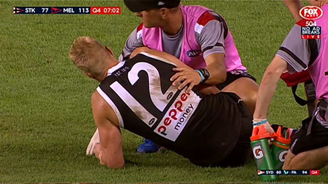 Article heading image for Nick Riewoldt Injures Knee Against Melbourne
