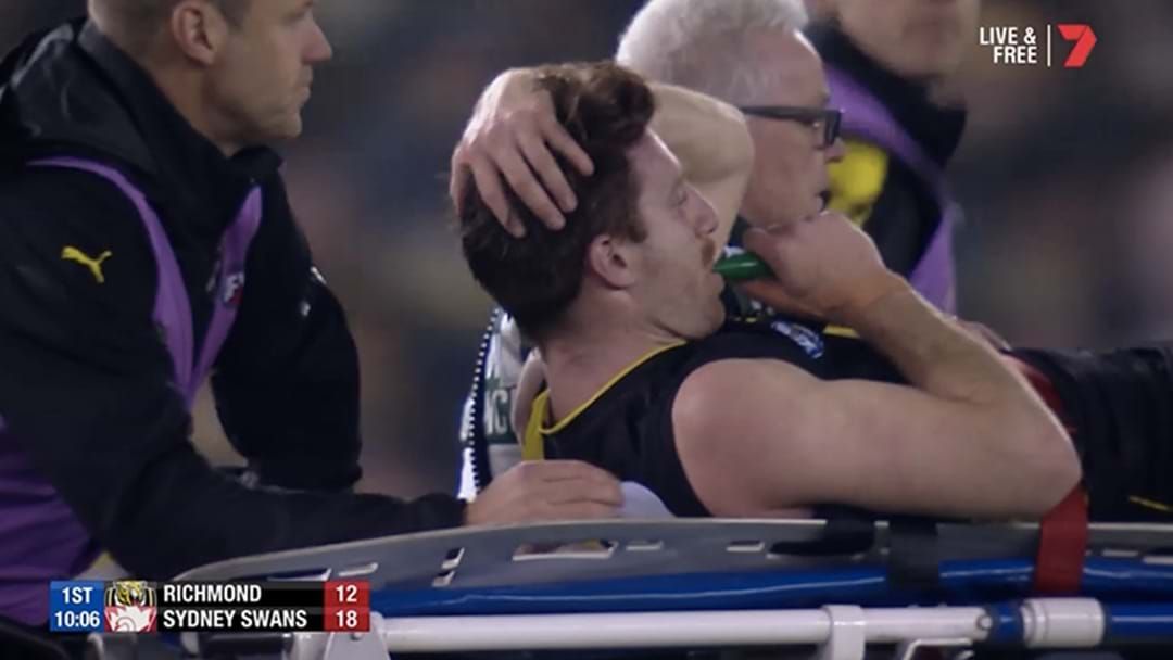 Article heading image for Reece Conca Stretchered Off With Awful Ankle Injury
