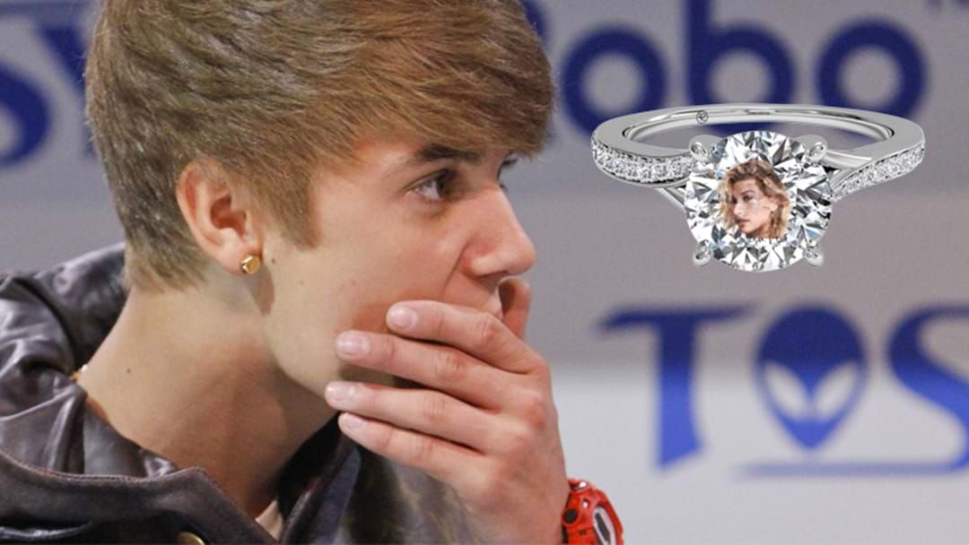 Article heading image for Justin Bieber Claims He Saw Hailey Baldwin's Face In The Ring He Chose